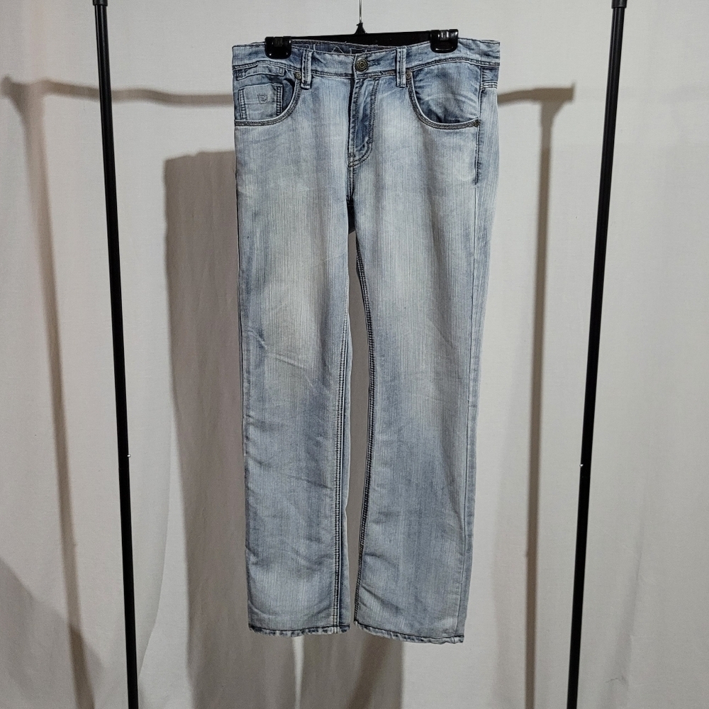 Black Bull jeans distressed size 34 men's blue light wash denim pants Mark's